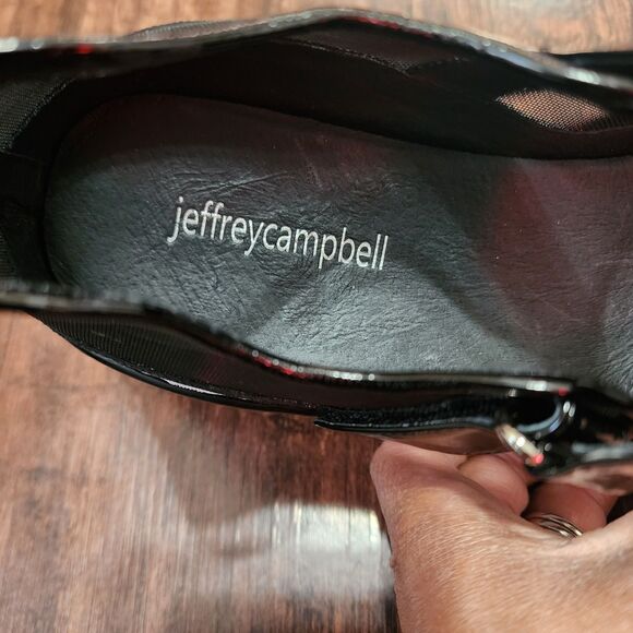 Jeffrey Campbell Sneakers Womens 8 Black White Mary Jane Kicks - Picture 7 of 7